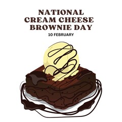 National Cream Cheese Chocolate Brownie Day Template 