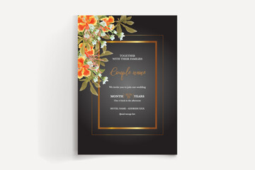 wedding card invitation templates set