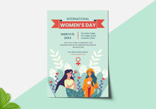 International Women Day Flyer Template Layout