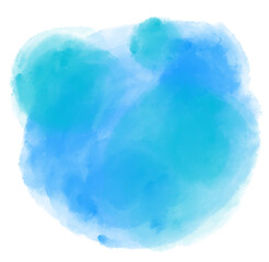 Blue cool ocean water tone watercolor bubble brush painting texture art - 718937268