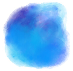 Blue cool ocean water tone watercolor bubble brush painting texture art