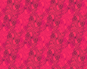 Vector colorful seamless pattern with twisted elements 