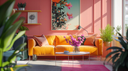 Pop art trend home living room
