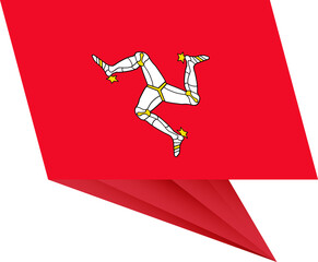 Isle of Man pin flag