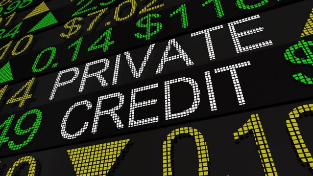 Private Credit Fund Financing Money Loan Borrow Lender 3d Animation