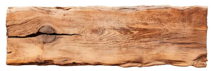 Rough wooden plank cut out