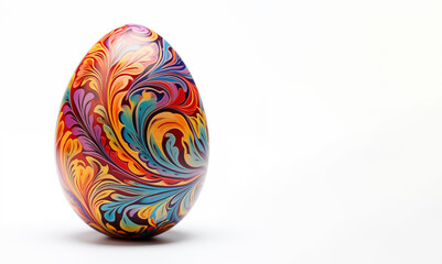 Colorful egg, Easter solated on a white background