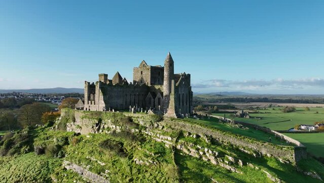Castle on the mountain in 4k