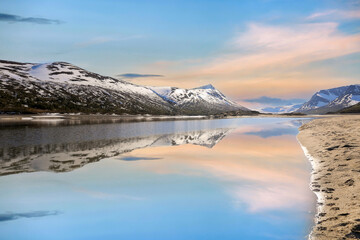 Spring at the lake Gjevilvatnet, Norway