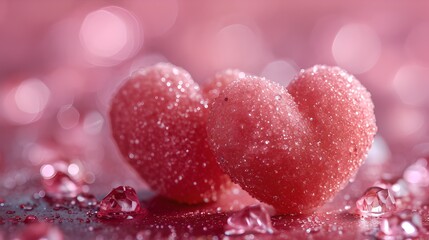 Fototapeta premium heart and love wallpaper, pink wallpaper, Valentine's Day concept, Valentine wallpaper, sweet background