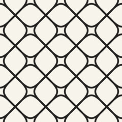 Naklejka premium Vector seamless pattern. Repeating geometric elements. Stylish monochrome background design.