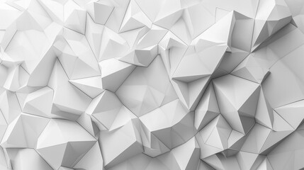 Abstract geometric background gray-white polygon triangle minimal, sharp triangle 3D background	