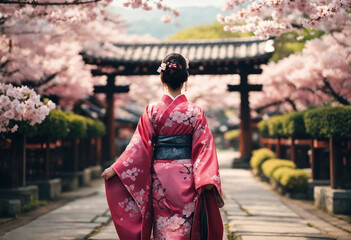 Fototapeta premium person in kimono