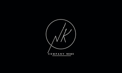 NK, KN, N, K Abstract Letters Logo Monogram