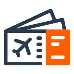 Boarding Pass with Ticket Vector Icon Illustration
