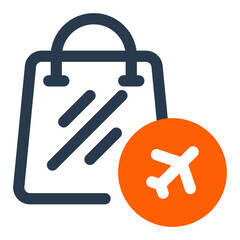 Obraz premium Vibrant Duty Free Shop Interior Vector Icon Illustration