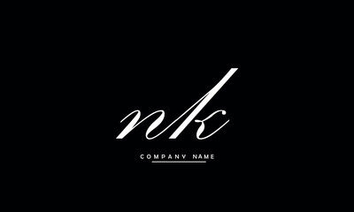 NK, KN, N, K Abstract Letters Logo Monogram