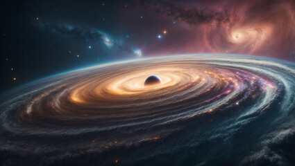 Fototapeta na wymiar Galaxy wallpaper, wormhole HD wallpaper, Blackhole