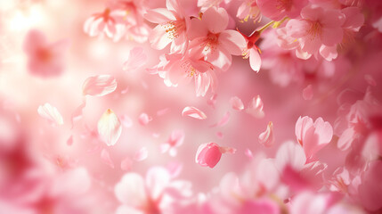 桜の花びらが舞う - obrazy, fototapety, plakaty