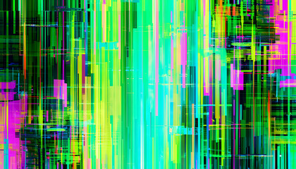 Vibrant abstract glitch art featuring a multitude of colors, Broken display texture