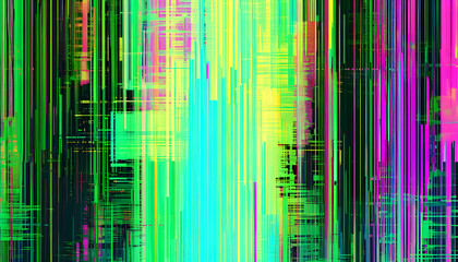 Vibrant abstract glitch art featuring a multitude of colors, Broken display texture