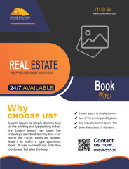 Minimal brochure layout and modern report business flyers poster template,Flyer brochure design template business cover geometric theme circles orange and yellow color, modern flyer design template.