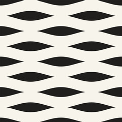 Vector seamless pattern. Repeating geometric elements. Stylish monochrome background design.