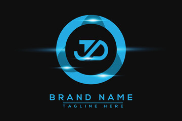 JD Blue logo Design. Vector logo design for business.