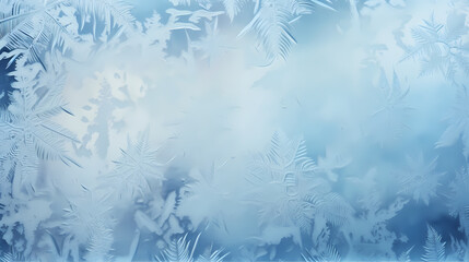 Wonderful scene formed by snowflakes, winter background