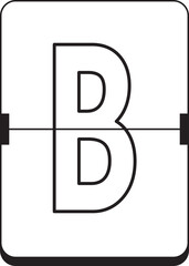 scoreboard flip font alphabet b