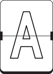 scoreboard flip font alphabet a