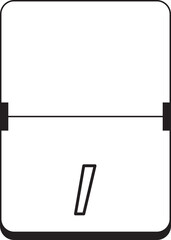 scoreboard flip font sign symbol comma