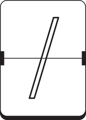 scoreboard flip font sign symbol slash