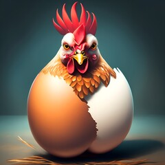 easter egg with chicken