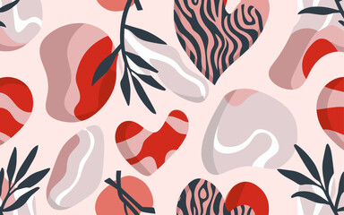 Fototapeta na wymiar Abstract background poster. Good for fashion fabrics, postcards, email header, wallpaper, banner, events, covers, advertising, and more. Valentine's day, women's day, mother's day background.