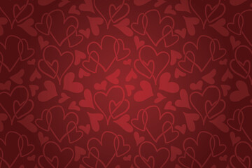 Fototapeta premium Heart pattern, Valentine's Day seamless pattern, Valentine's Day background.