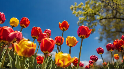 Fototapeta premium field of tulips