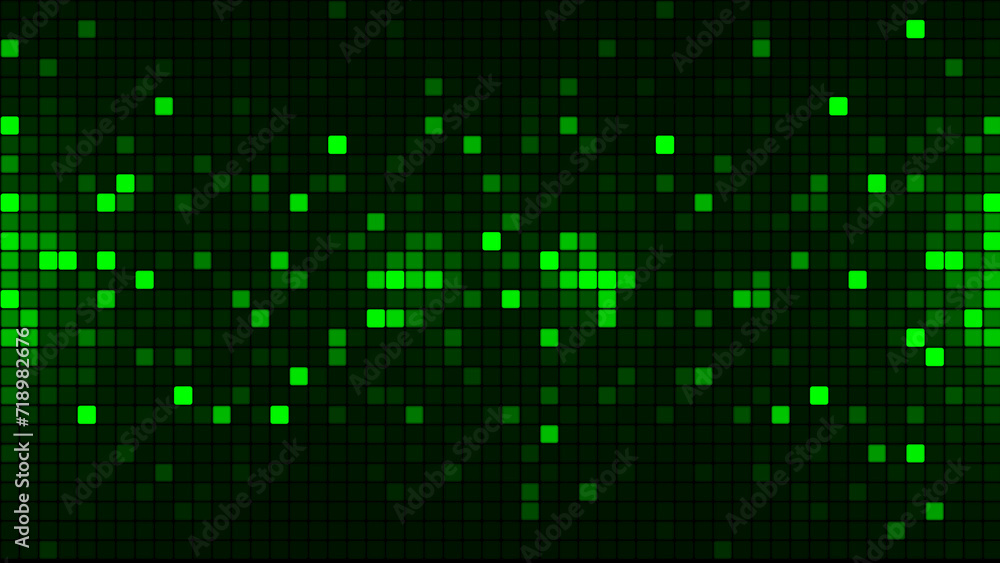 Leinwandbilder seamless abstract background of green squares and bright particles. abstract gradient background. ba