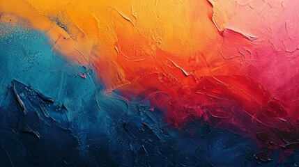 Abstract painting with vibrant colours