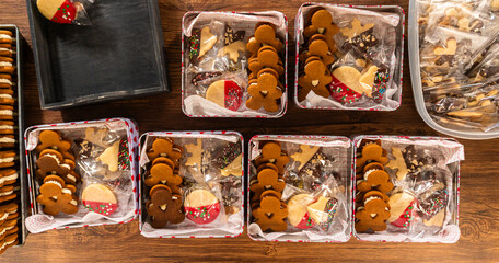 Festive Christmas Tin Boxes Filled with Chocolate-Dipped Treats