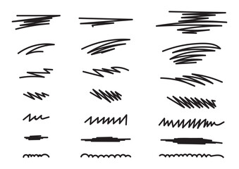 free line sketches. vector linear doodles