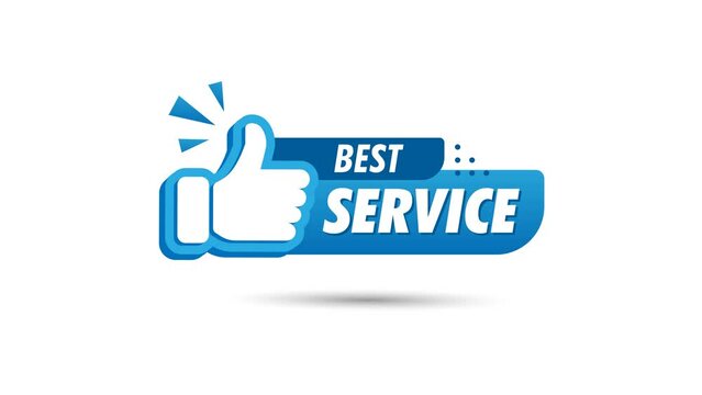 Best service label animation. Suitable for promotions, marketing, announcements, advertising, promotions for selling online