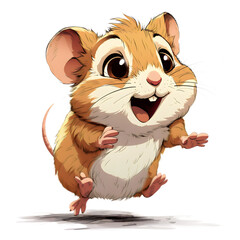 Cute Vector Image of Giggles the Hamster