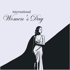 Conceptual illustration of international women's day event background