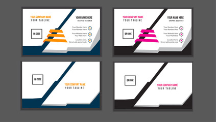 Elegant business card design with geometric shape