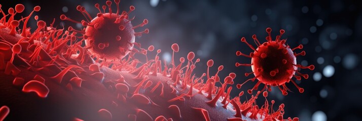 Corona virus in microbiology - obrazy, fototapety, plakaty