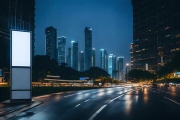 Obraz premium billboard on the road