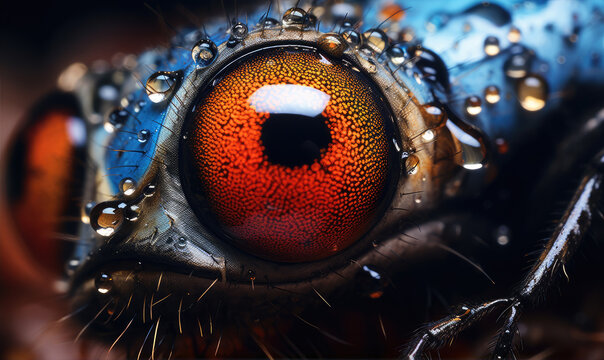 Extreme macro photography of amazing insect.