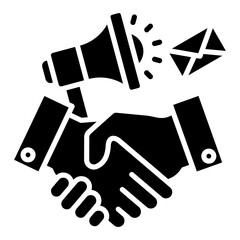 Influencer Collaboration Icon Element For Design
