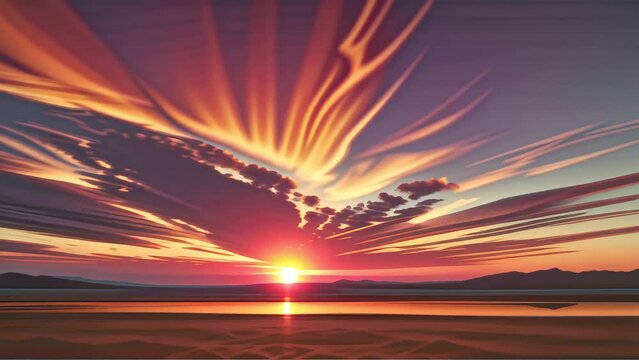 Radiant Sunset: A Dynamic Sky Animation